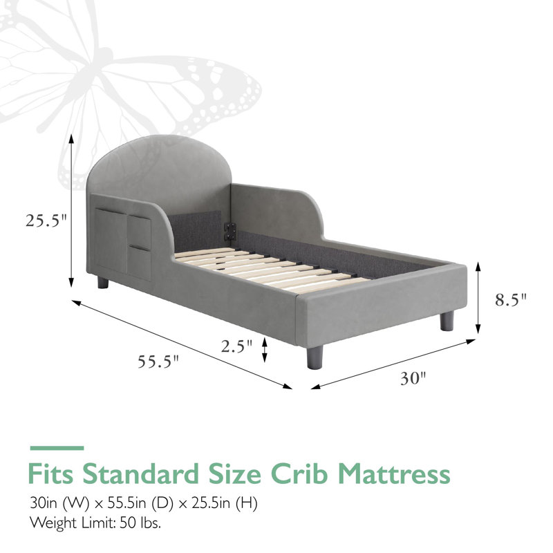 Little Seeds Oliver Upholstered Toddler Bed & Reviews Wayfair